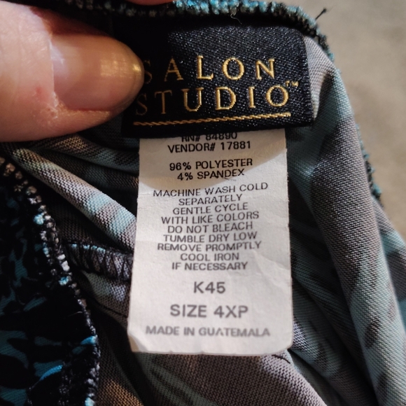 Salon Studio Dresses & Skirts - Salon Studio Women’s Maxi Skirt in Teal and Black - Size 4XP